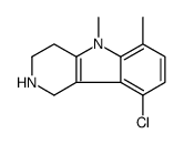 9-chloro-5,6-dimethyl-1,2,3,4-tetrahydropyrido[4,3-b]indole结构式