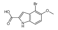 4-溴-5-甲氧基吲哚-2-羧酸结构式