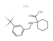1-(3-三氟甲基-苄基氨基)-环己烷羧酸盐酸盐结构式