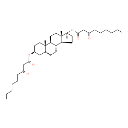 (3beta,17beta)-17-methylandrost-5-ene-3,17-diyl bis(3-oxononanoate) Structure