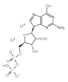 鸟苷-5-二磷酸二锂盐结构式