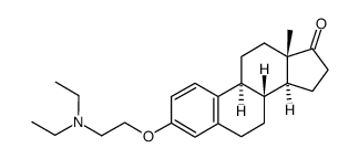 3-<(Diethylamino)-ethoxy>estra-1,3,5(10)-trien-17-on结构式