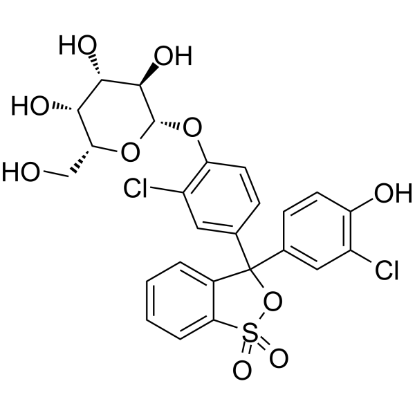 氯酚红-Beta-D-半乳吡喃糖苷结构式