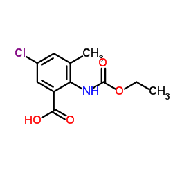 5-Chloro-2-[(ethoxycarbonyl)amino]-3-methylbenzoic acid Structure