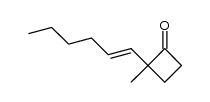 2-(hex-1-en-1-yl)-2-methylcyclobutanone结构式
