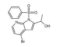 1-[4-Bromo-1-(phenylsulfonyl)-1H-pyrrolo[2,3-b]pyridin-2-yl]ethanol Structure