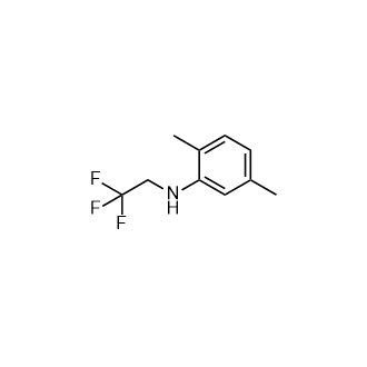 2,5-二甲基-N-(2,2,2-三氟乙基)苯胺结构式