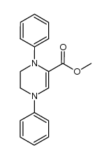 1,4-Diphenyl-1,4,5,6-tetrahydro-1,4-diazin-2-carbonsaeure-methylester结构式