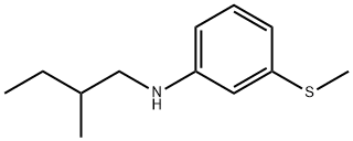 N-(2-甲基丁基)-3-(甲硫基)苯胺结构式