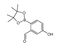 5-羟基-2-(4,4,5,5-四甲基-1,3,2-二噁硼烷-2-基)苯甲醛结构式