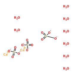 硫酸亚铈,八水合物结构式