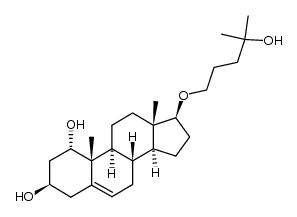 (1S,3R,8S,9S,10R,13S,14S,17S)-17-((4-hydroxy-4-methylpentyl)oxy)-10,13-dimethyl-2,3,4,7,8,9,10,11,12,13,14,15,16,17-tetradecahydro-1H-cyclopenta[a]phenanthrene-1,3-diol结构式