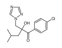 1-(4-chlorophenyl)-2-hydroxy-4-methyl-2-(1,2,4-triazol-1-ylmethyl)pentan-1-one结构式