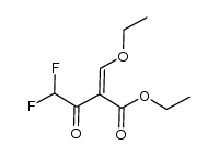 (Z)-ethyl 2-(ethoxymethylene)-4,4-difluoro-3-oxobutanoate结构式