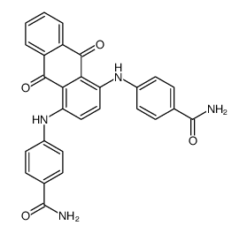 1,4-Bis(4-carbamoylanilino)-9,10-anthraquinone structure