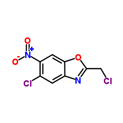 5-Chloro-2-(chloromethyl)-6-nitro-1,3-benzoxazole结构式