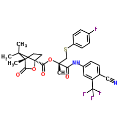 (1R,4S)-(S)-Bicalutamide Sulfide Camphanic Acid Ester结构式