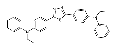 N-ethyl-4-[5-[4-(N-ethylanilino)phenyl]-1,3,4-thiadiazol-2-yl]-N-phenylaniline结构式