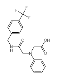 [(2-Oxo-2-{[4-(trifluoromethyl)benzyl]amino}-ethyl)(phenyl)amino]acetic acid结构式