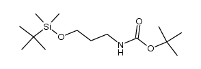 [3-(tert-butyldimethylsilanyloxy)propyl]carbamic acid tert-butyl ester结构式