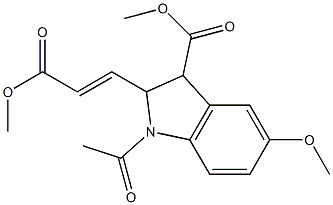 methyl (E)-1-acetyl-5-methoxy-2-(3-methoxy-3-oxoprop-1-en-1-yl)indoline-3-carboxylate结构式