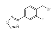 3-[4-(溴甲基)-3-氟苯基]-1,2,4-噁二唑结构式