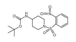 N-tert-butoxycarbonyl-1-(2-nitrophenylsulfonyl)piperidin-4-amine结构式