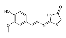 thiazolidine-2,4-dione-2-vanillylidenehydrazone Structure