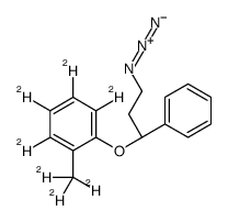 (R)-3-Azido-1-phenyl-1-(2-methylphenoxy-d7)propane结构式