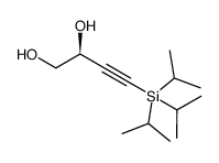 (S)-4-(triisopropylsilyl)but-3-yne-1,2-diol结构式