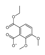 6-ethoxycarbonyl-2,3-dimethoxybenzoate结构式