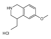 4-乙基-1,2,3,4-四氢-6-甲氧基-异喹啉盐酸盐结构式