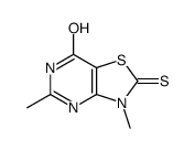 3,5-dimethyl-2-sulfanylidene-4H-[1,3]thiazolo[4,5-d]pyrimidin-7-one结构式
