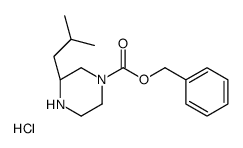 benzyl (3S)-3-(2-methylpropyl)piperazine-1-carboxylate,hydrochloride结构式