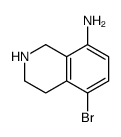 5-溴-1,2,3,4-四氢异喹啉-8-胺结构式