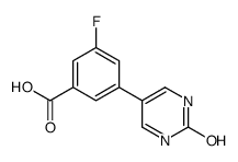 3-fluoro-5-(2-oxo-1H-pyrimidin-5-yl)benzoic acid结构式