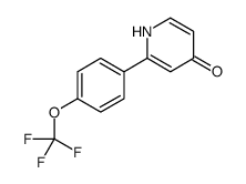 2-[4-(trifluoromethoxy)phenyl]-1H-pyridin-4-one结构式