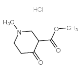 1-甲基-4-氧代哌啶-3-羧酸甲酯盐酸盐结构式