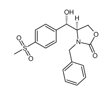 (R)-3-benzyl-4-[(S)-hydroxy(4-methylsulfonylphenyl)methyl]oxazolidin-2-one结构式