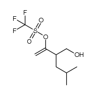 3-(hydroxymethyl)-5-methylhex-1-ene-2-yl trifluoromethanesulfonate结构式