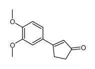 3-(3,4-dimethoxyphenyl)cyclopent-2-en-1-one结构式