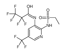 N-[2-(ethylsulfonylamino)-5-(trifluoromethyl)pyridin-3-yl]-2,2,3,3,3-pentafluoropropanamide Structure