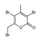 3,5-dibromo-6-(bromomethyl)-4-methylpyran-2-one结构式