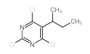 Pyrimidine,2,4,6-trichloro-5-(1-methylpropyl)- Structure