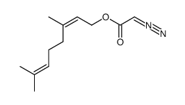 cis-3,7-dimethyl-2,6-octadien-1-yl diazoaceetate Structure