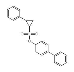 1-phenyl-4-(2-phenylcyclopropyl)sulfonyloxy-benzene结构式