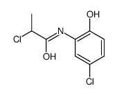 2-氯-N-(5-氯-2-羟基苯基)丙酰胺结构式