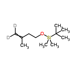 Dimethyl{[3-methyl(4,4-2H2)-3-buten-1-yl]oxy}(2-methyl-2-propanyl)silane Structure