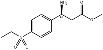 (S)3-氨基-3-(4-(乙基磺基)苯基)丙酸甲酯结构式