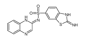 2-amino-N-quinoxalin-2-yl-1,3-benzothiazole-6-sulfonamide Structure